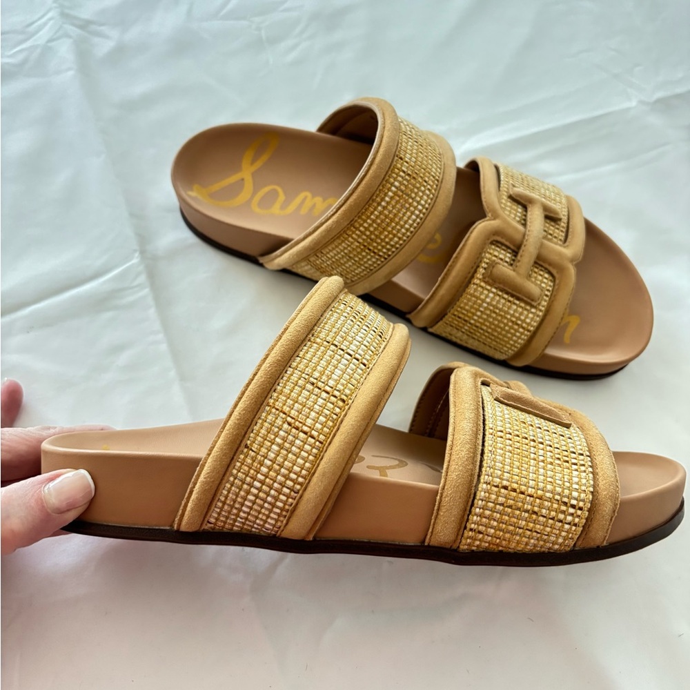 Sam Edelman Rowan Footbed Sandal NEW (never worn) List Price $120 Sand Dune - Picture 2 of 5